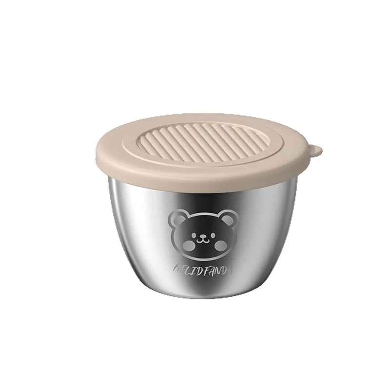 Stainless Steel Dipping Sauce Cup with Lid – BBQ Condiment Bowl Dipping Sauce Cup Qst