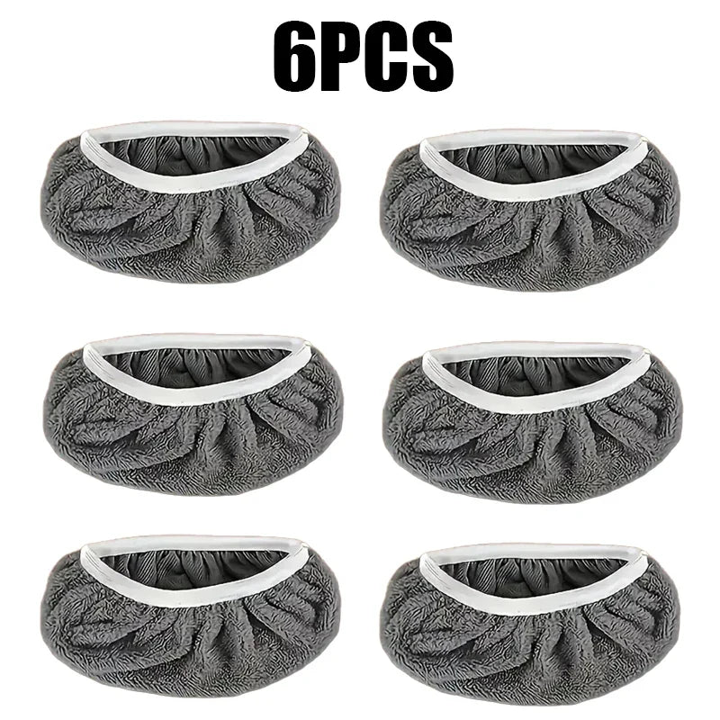 Reusable Microfiber Mop Pads – Absorbent Dry & Wet Floor Cloths Microfiber Mop Pads Qme 6PCS 1