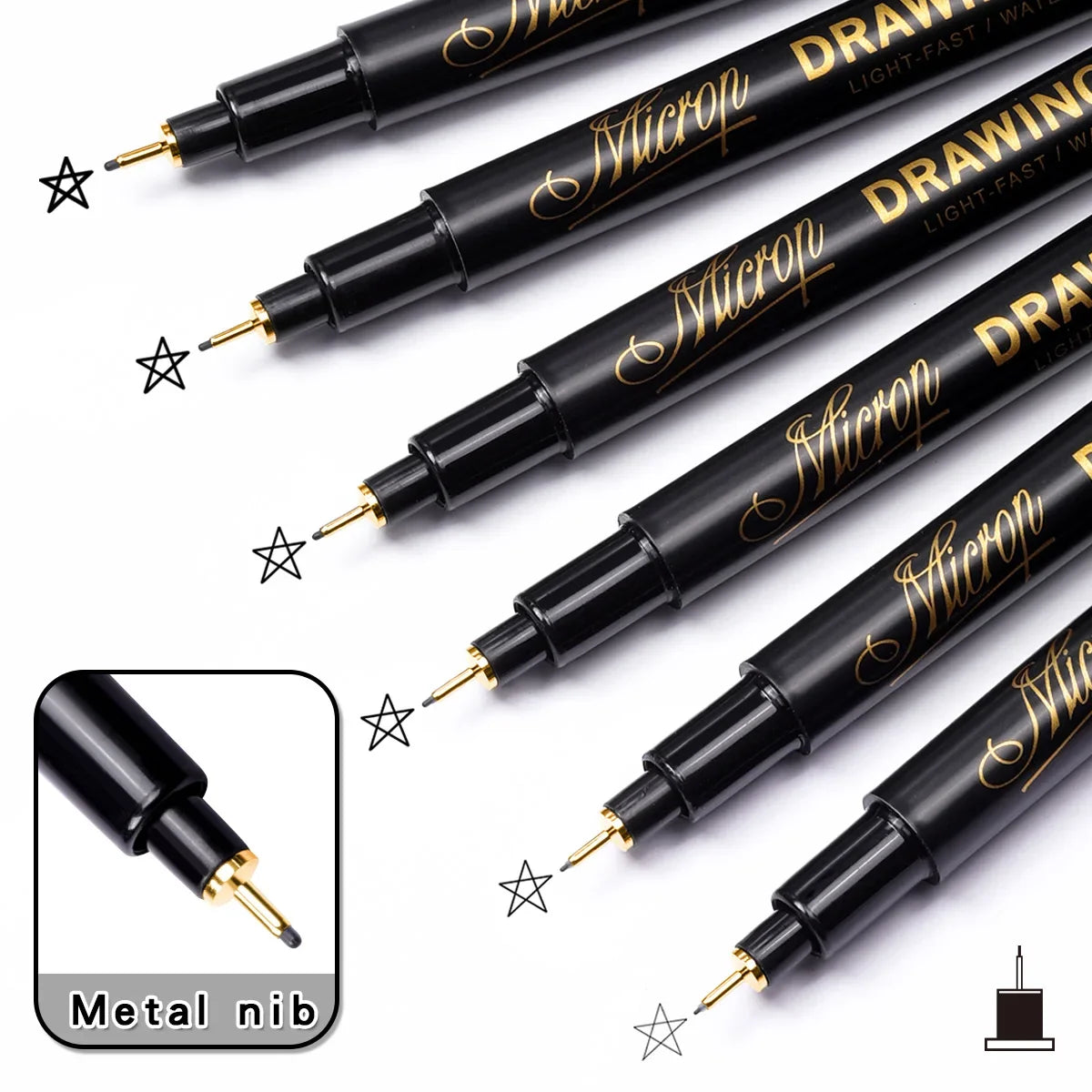 Manga Markers Needle Pen Set – Hook Line Sketch Art Pens Sketch Art Pens Qme