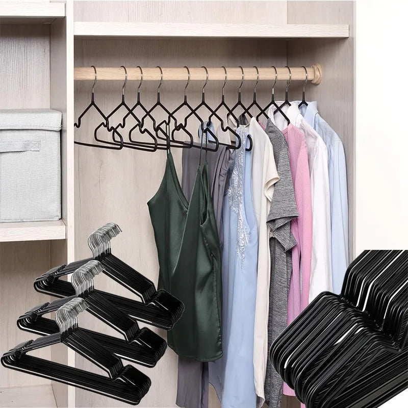Non-Slip Plastic Clothes Hangers – Dorm & Home Drying (10pc) Clothes Hangers Qme