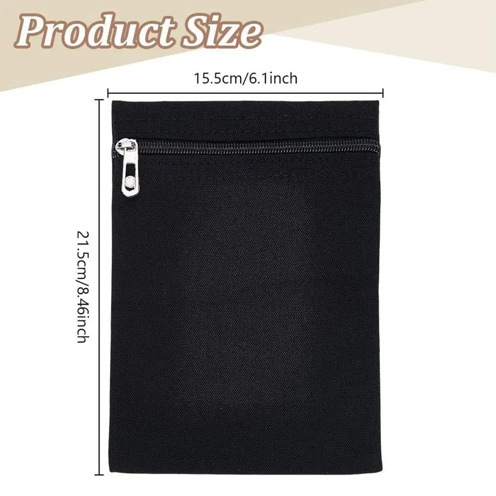 Anti-Theft Zipper Sew-In Inside Pocket for Jackets & Coats Sew-In Security Pocket Qme Black