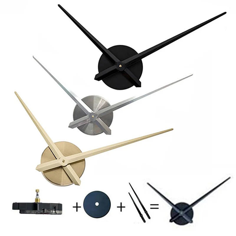 Large 3D DIY Metal Wall Clock – Modern Minimalist Home Decor 3D Wall Clock Qme