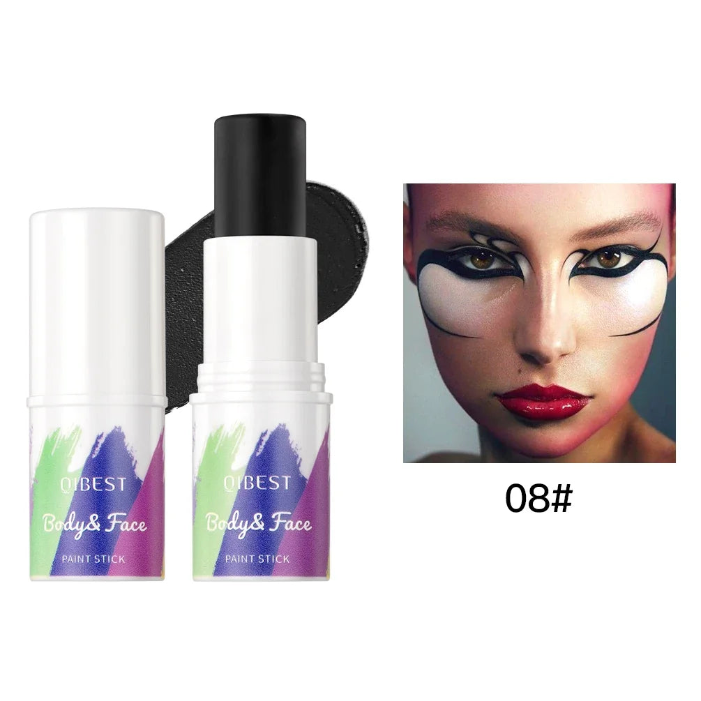 QIBEST Blendable Body Paint Stick – Colorful Eye & Face Makeup Body Paint Makeup Stick Qme 08