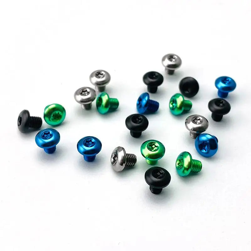 M3.5 Titanium Alloy Handle Spindle Screw – DIY Folding Knife Torx Knife Hardware Screw Qst black 1 pcs
