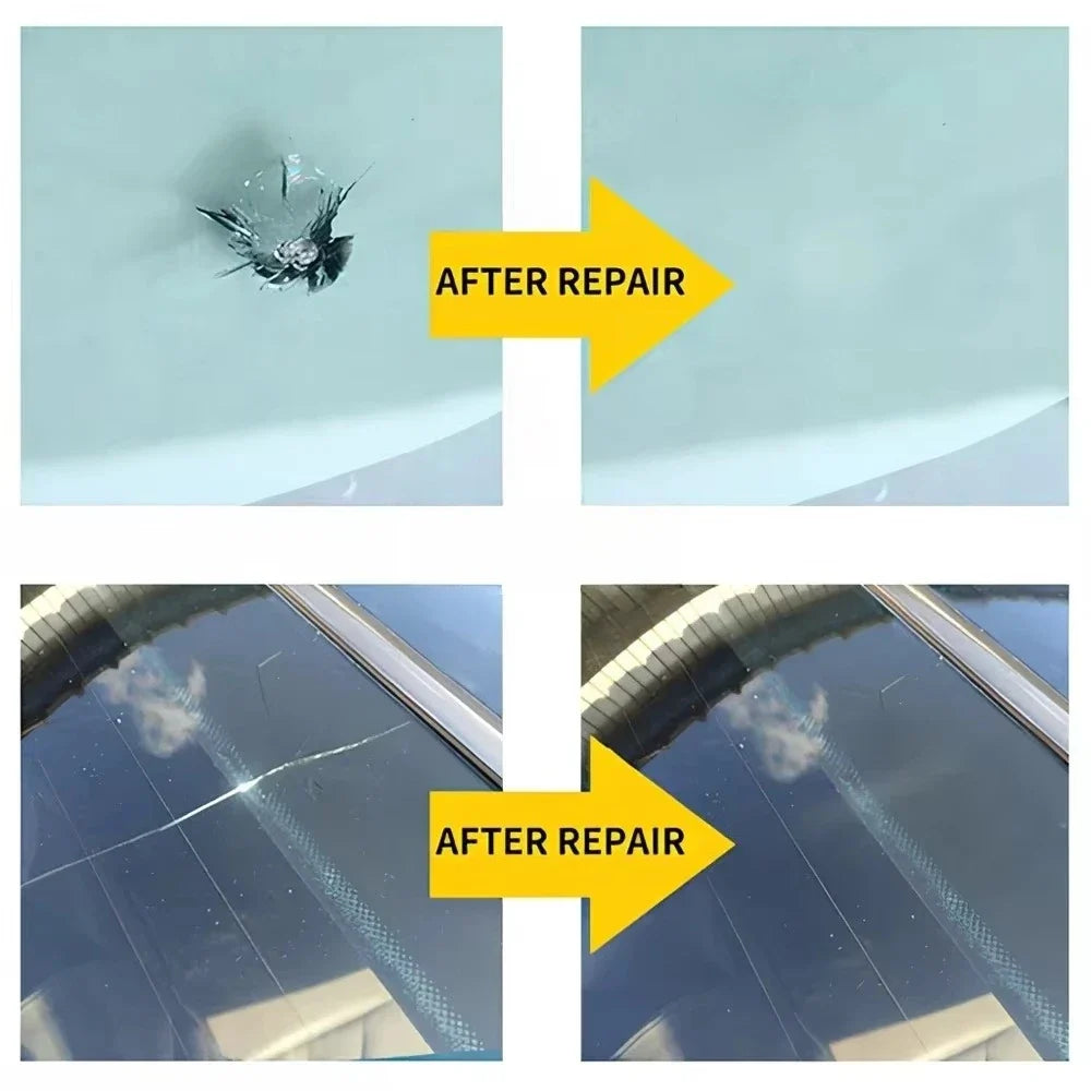 Windshield Repair Kit – Quick Fix Glass Crack & Scratch Sealer Windshield Repair Kit Qme