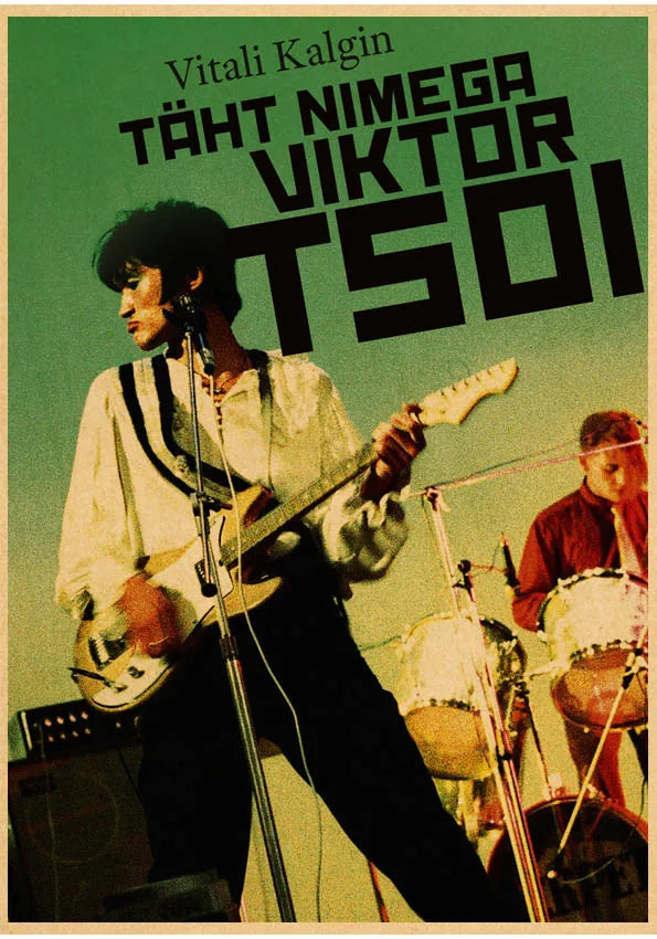 Viktor Tsoi Vintage Canvas Poster – Wall Art for Home & Cafe Canvas Wall Poster Qst 7 40x60cm Unframed