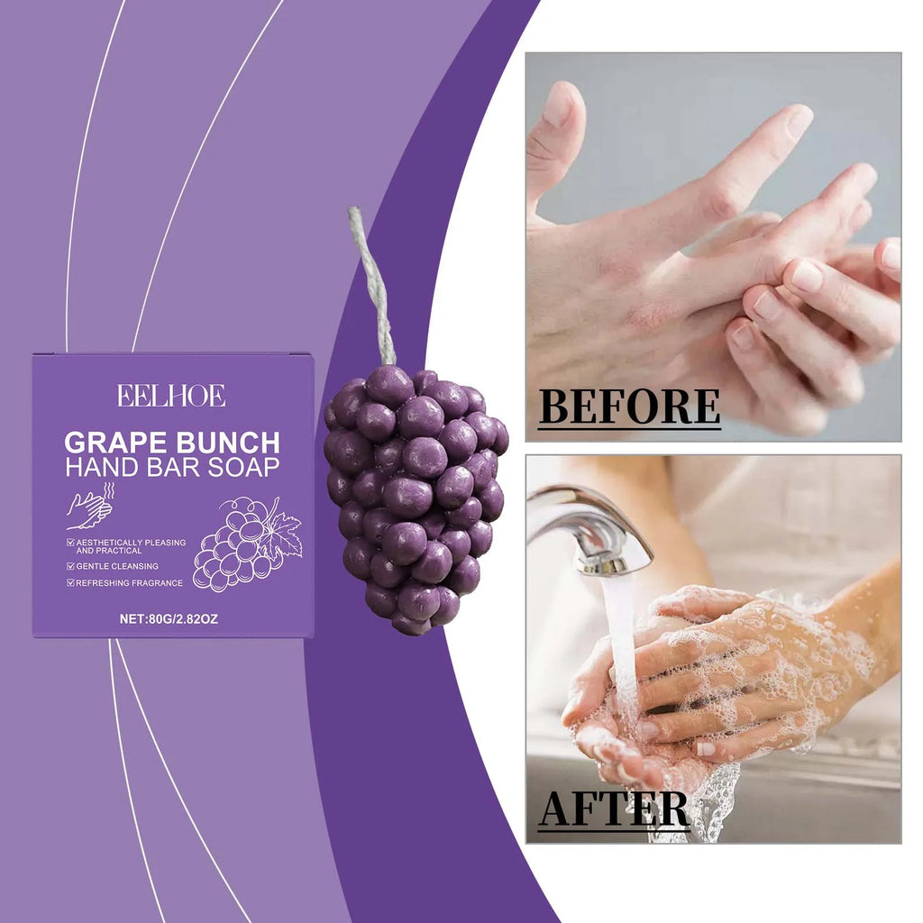 Grape Bunch Handmade Soap – Hydrating Daily Cleanser 80g Handmade Bar Soap Qst