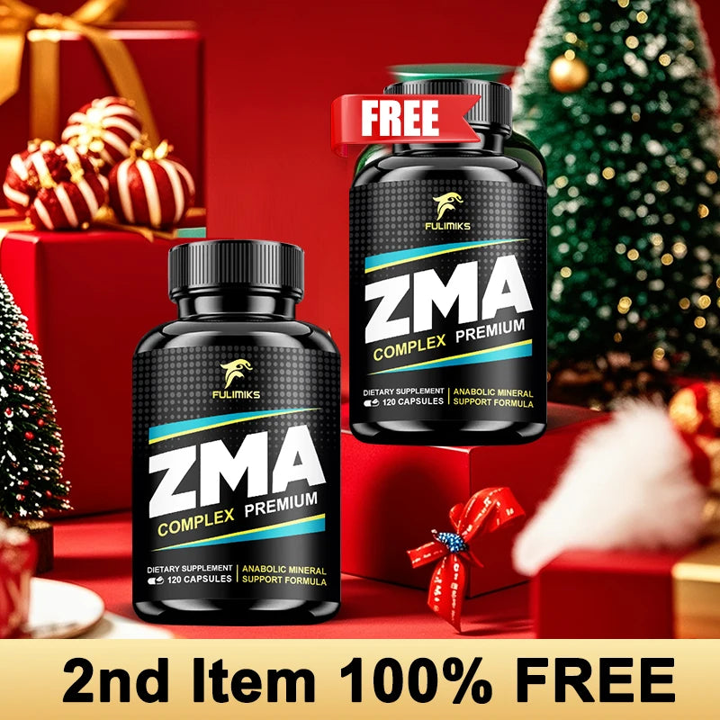 ZMA Capsules – Zinc, Magnesium & Vitamin B6 | 120ct Vitamin Supplement Qst