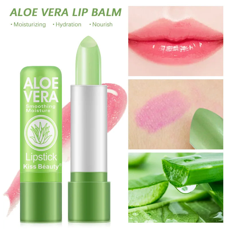 Aloe Vera Color-Changing Lipstick – Moisturizing Lip Balm Color-Changing Lip Balm Qst
