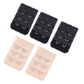 Women's Bra Extender 2 Hook 3 Row Strap Extension – 8 Colors Bra Extender Qme Clear one size