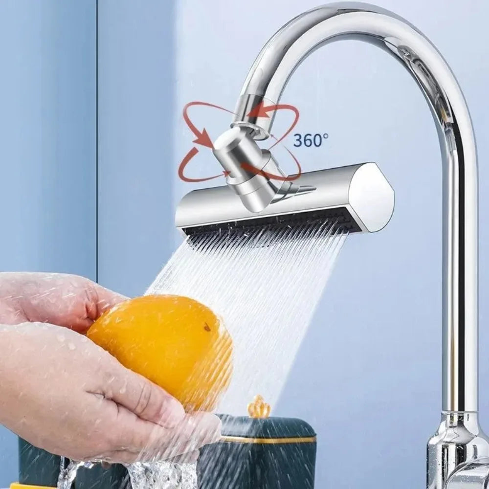 3-Mode Waterfall Faucet Aerator | 360° Swivel Splash-Proof Faucet Aerator Qme