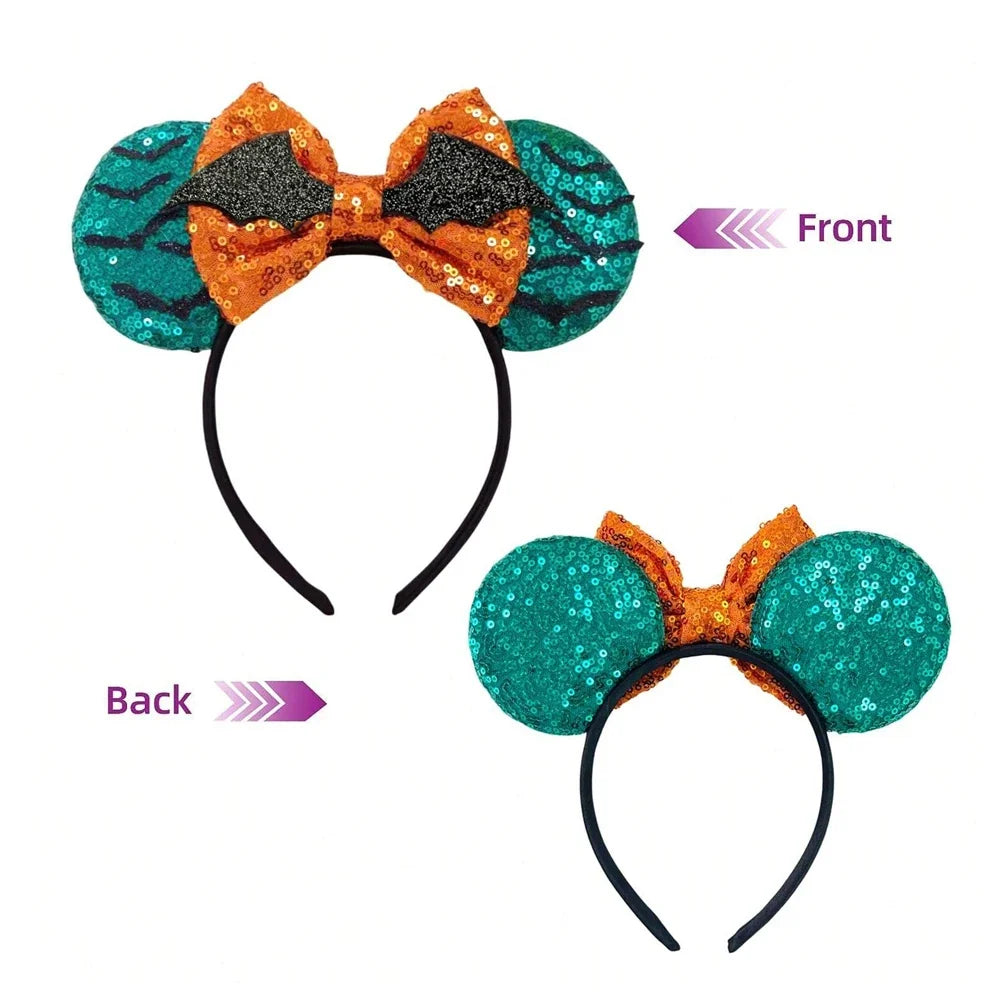 Halloween Skull Bat Ghost Skeleton Headband – Girls & Women Halloween Headband Qme