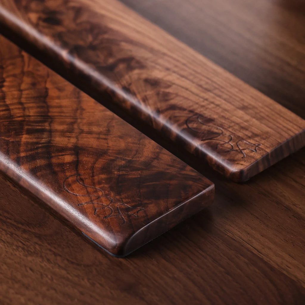 Chosfox 75% Layout Black Walnut Wood Keyboard Wrist Rest Pad Keyboard Wrist Rest Qme