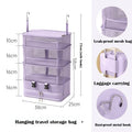 Portable Travel Hanging Organizer | Multilayer Clothes Storage Travel Hanging Organizer Qme Purple 1Pc