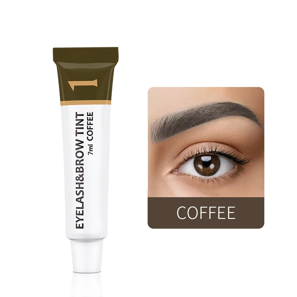 3-Color Eyebrow & Eyelash Tint Kit – Brow Dye Gel Set Eyebrow Tint Kit Qst Coffee