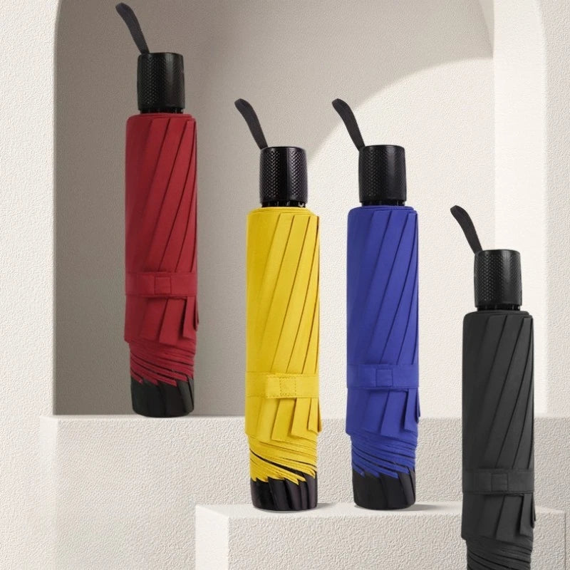 128cm Large Windproof Reversible Rain & Sun Umbrella – Unisex Windproof Rain Umbrella Qst