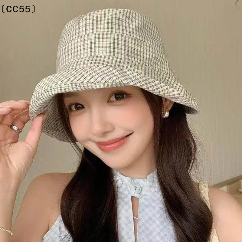 Women's Plaid Wide Brim Bucket Hat – Quick-Dry Sun Hat Bucket Hat Qst