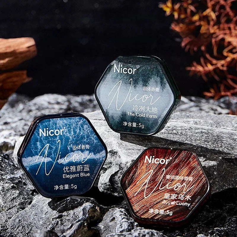 Wood Scented Solid Perfume – Long-Lasting Fresh Fragrance Solid Perfume Balm Qme