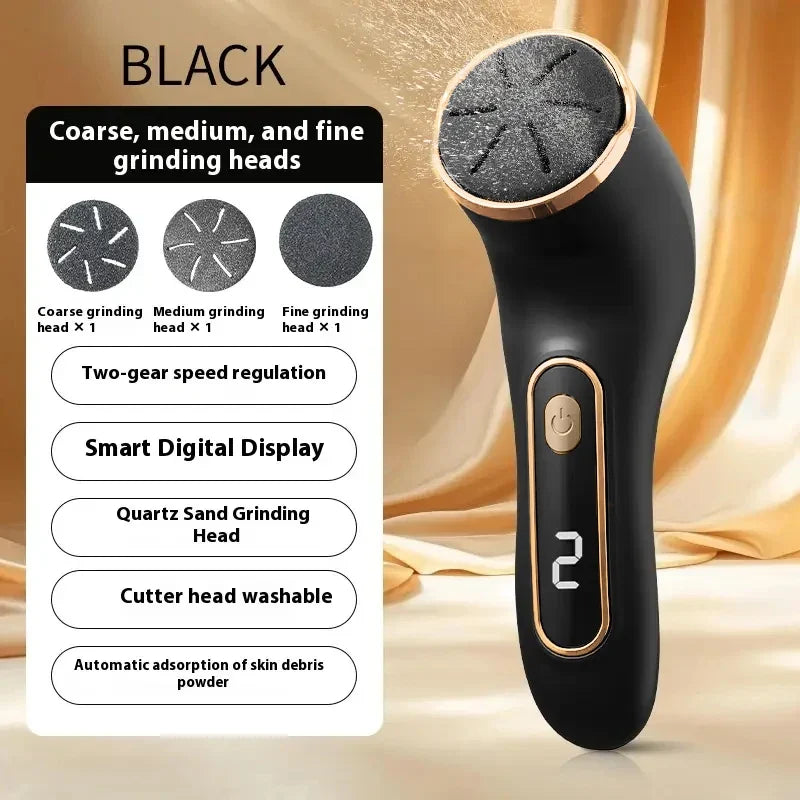 USB Rechargeable Electric Foot Polisher & Callus Remover Electric Foot Polisher Qme black