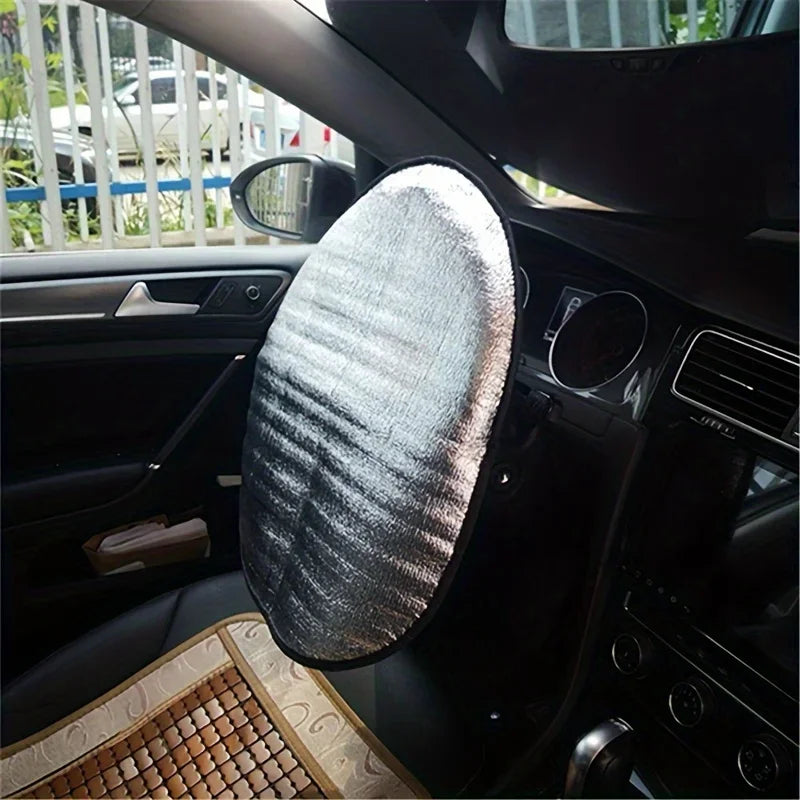 Steering Wheel Sun Shade Cover – Universal Fit SUVs & Cars Steering Wheel Sun Shade Qme
