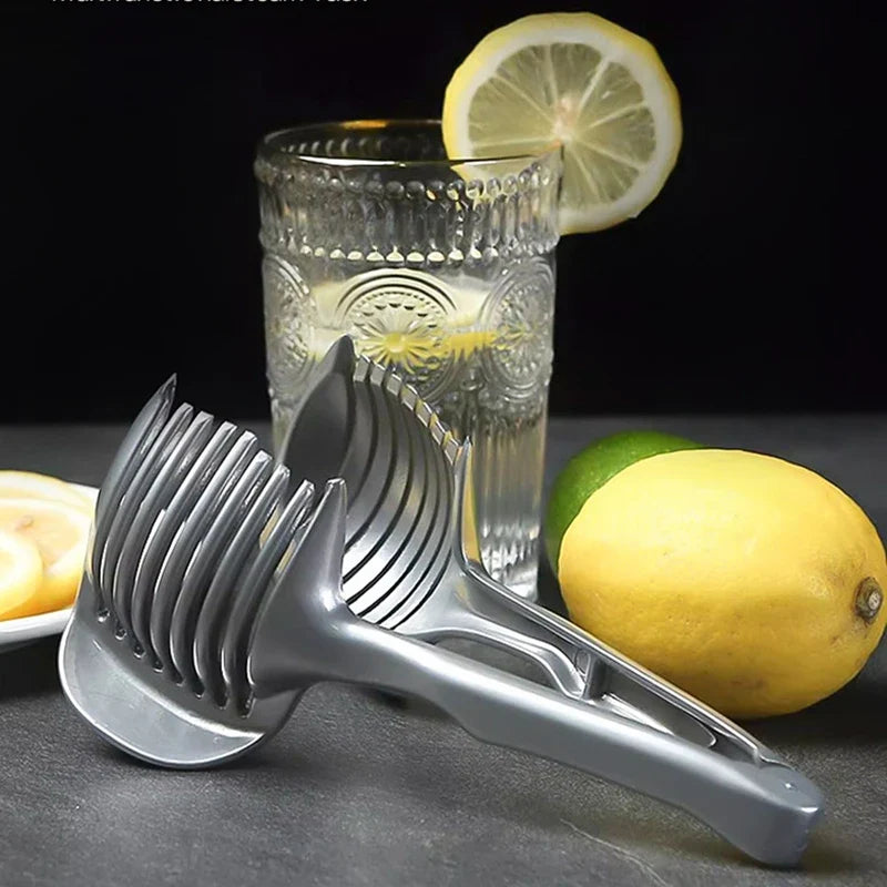 Stainless Steel Handheld Fruit & Vegetable Slicer | Lemon Cutter Handheld Fruit Slicer Qme