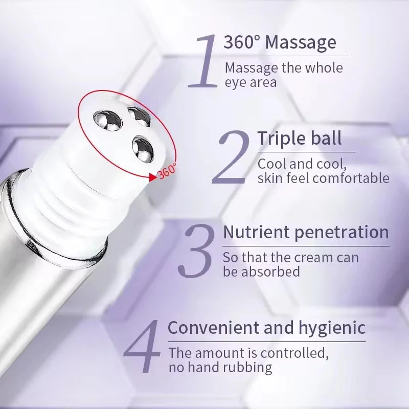 Eye Cream Roller Massager – Hydrating & Brightening Eye Care Eye Cream Roller Qme