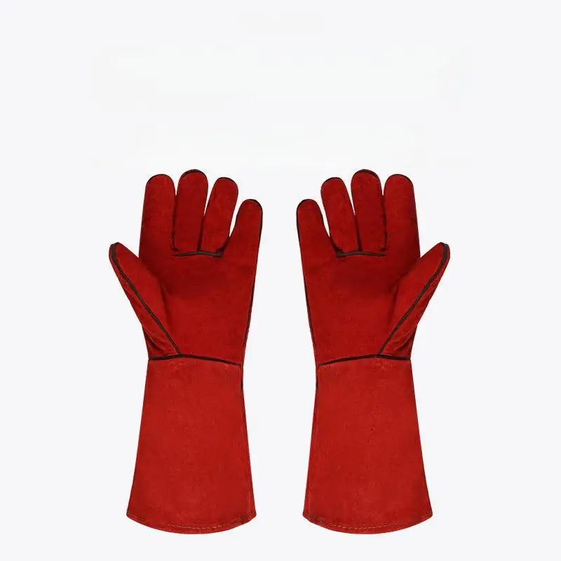 40cm Leather Welding Gloves – Heat & Flame Resistant Work Gloves Welding Work Gloves Qst A2