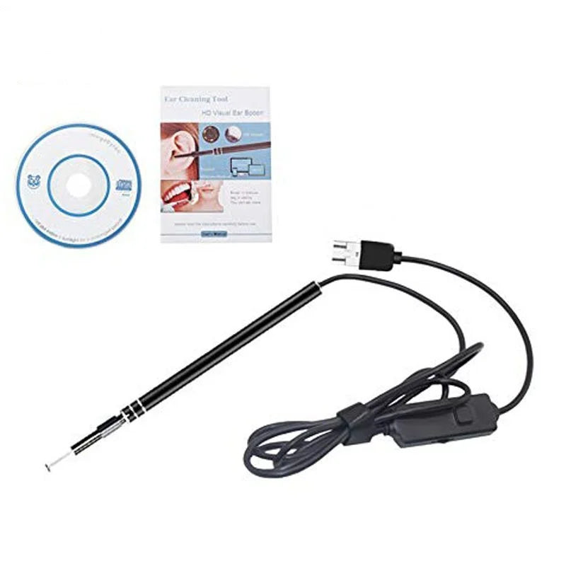 2-in-1 HD Ear Borescope Inspection Camera & Visual Ear Pick Inspection Borescope Camera Qme