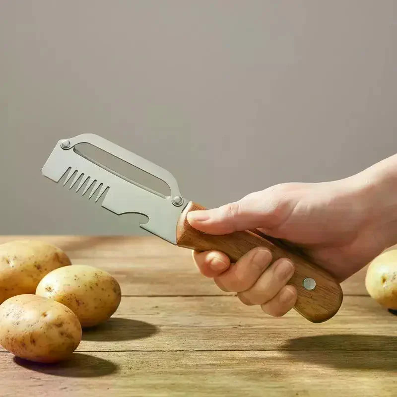 3-in-1 Serrated Vegetable Peeler, Knife & Bottle Opener Vegetable Peeler Tool Qme