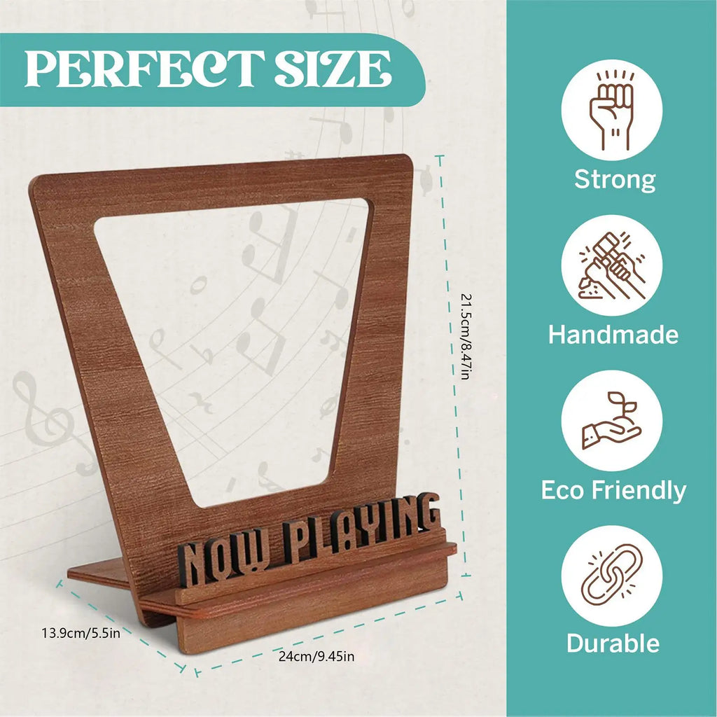 Bamboo Vinyl Record Holder Stand | Minimalist Wood Album Rack Vinyl Record Stand Qme Default Title