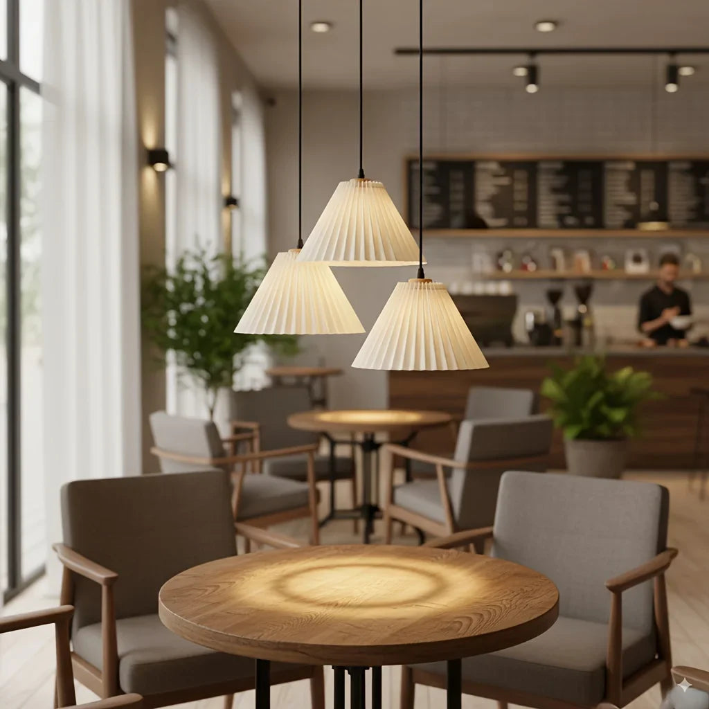 Nordic Origami Pleated Pendant Light E27 Ceiling Lampshade Pendant Ceiling Light Qme
