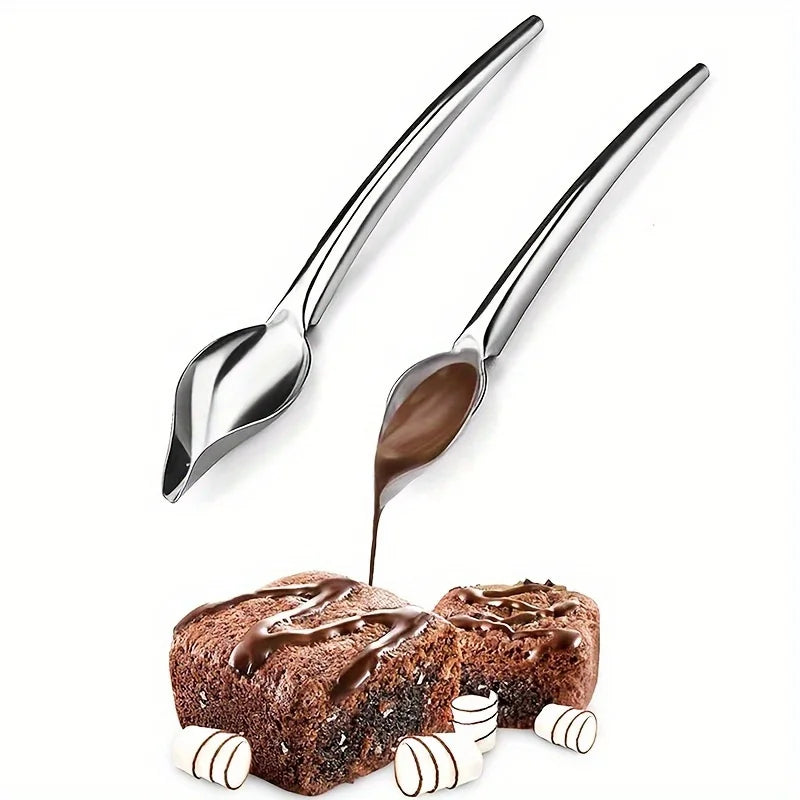 Stainless Steel Chocolate Decorating Spoon | DIY Baking Tool Chocolate Decorating Spoon Qme
