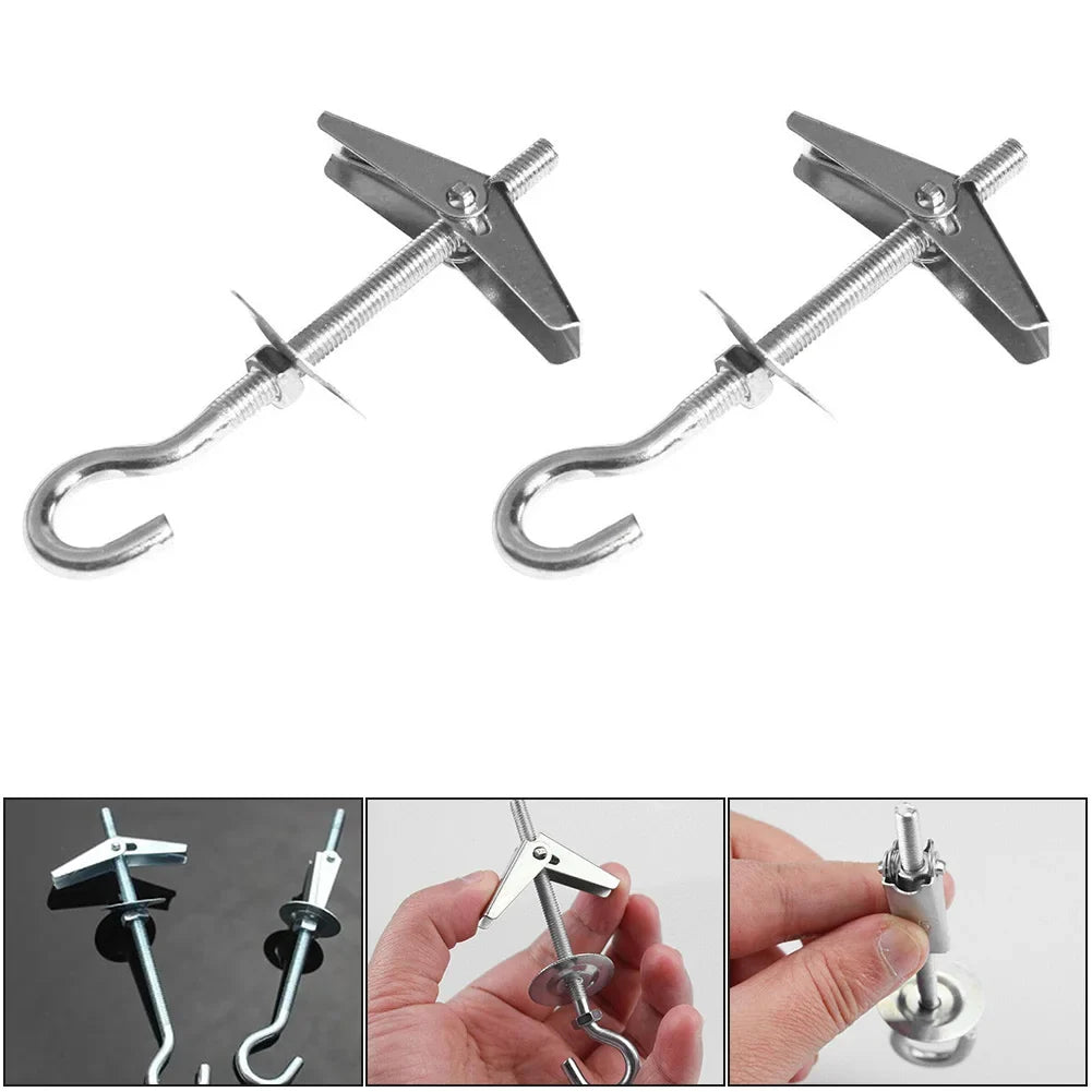 Ceiling Rotary Hook Metal Spring Toggle Wing Bolt 2pcs Ceiling Hook Hardware Qme Default Title