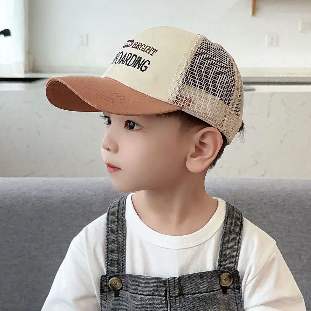 Kids Breathable Baseball Cap – Summer Sun Shade Hat Kids Sun Hat Qme Orange
