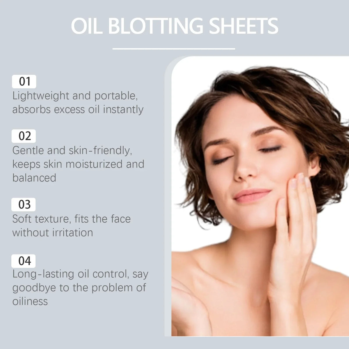 Bamboo Charcoal Oil Blotting Sheets – Matte Face, 100 Pcs Oil Blotting Sheets Qme