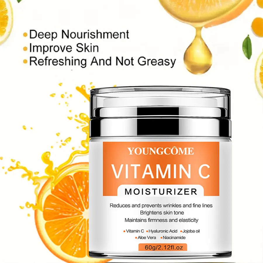 YOUNGCOME Vitamin C Face Cream – Whitening & Moisturizing Vitamin C Face Cream Qst