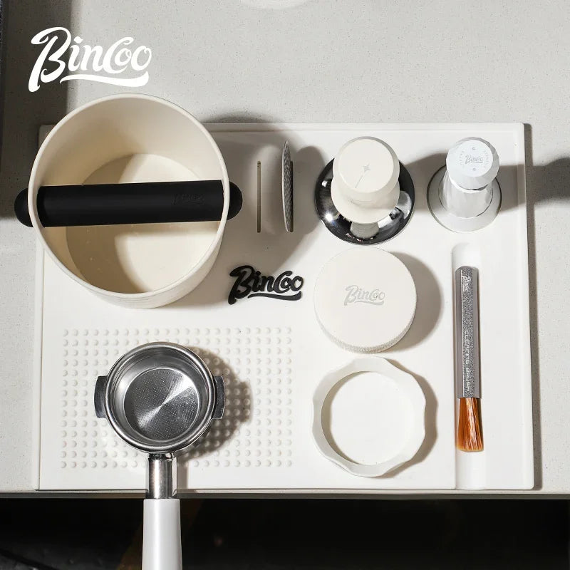 Bincoo Coffee Bar Mat – Tamping Mat & Slag Bucket Storage Set Coffee Bar Mat Qst