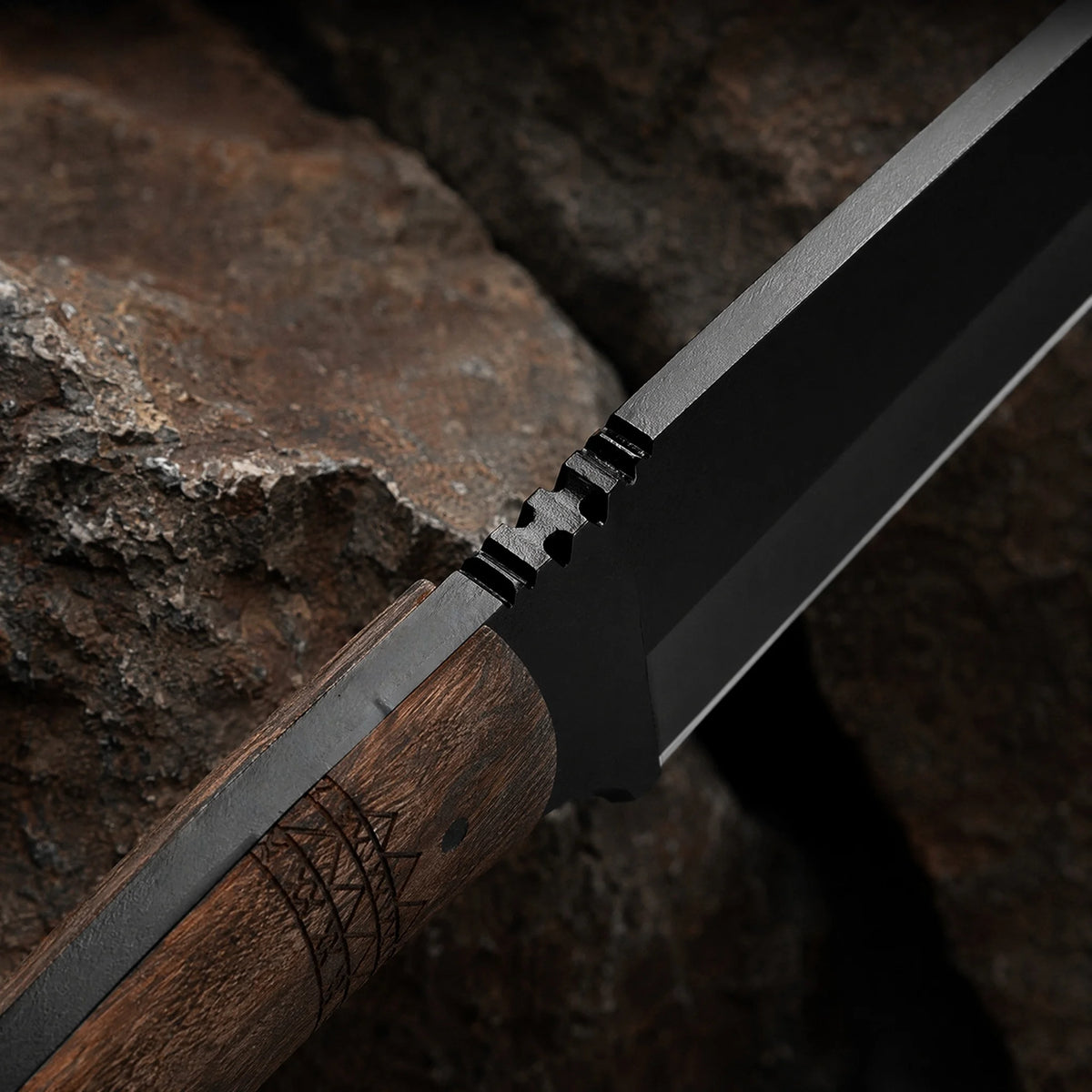 Outdoor Multi-Knife | Steel Blade & Wood Handle | Camping Gift Outdoor Multi-Knife Qst