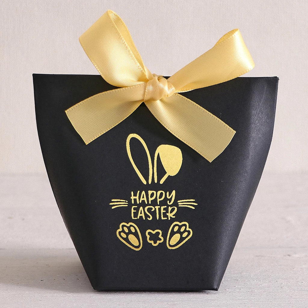 Happy Easter Mini Gift Boxes – Bunny Paw Print Green & Gold Easter Gift Boxes Qme 5Pcs Black-Yellow Other Other