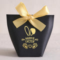 Happy Easter Mini Gift Boxes – Bunny Paw Print Green & Gold Easter Gift Boxes Qme 5Pcs Black-Yellow Other Other