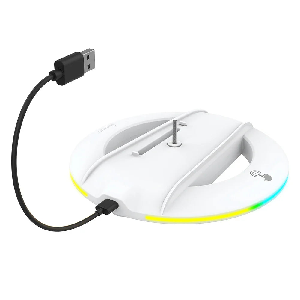 RGB Vertical Stand with Anti-Slip Pad for PS5 Slim Console Gaming Console Stand Qme