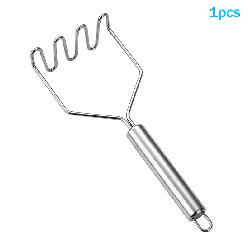 Stainless Steel Wave Potato Masher – Vegetable & Fruit Puree Potato Masher Qme 1pcs