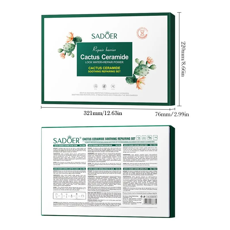 Cactus Ceramide Anti-Wrinkle Moisturizing Skincare Set Skincare Set Qst