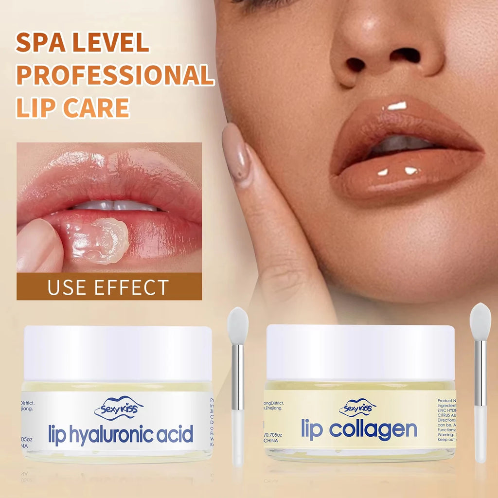 Collagen Sleeping Lip Mask 20g + Silicone Brush | Deep Moisture Sleeping Lip Mask Qst