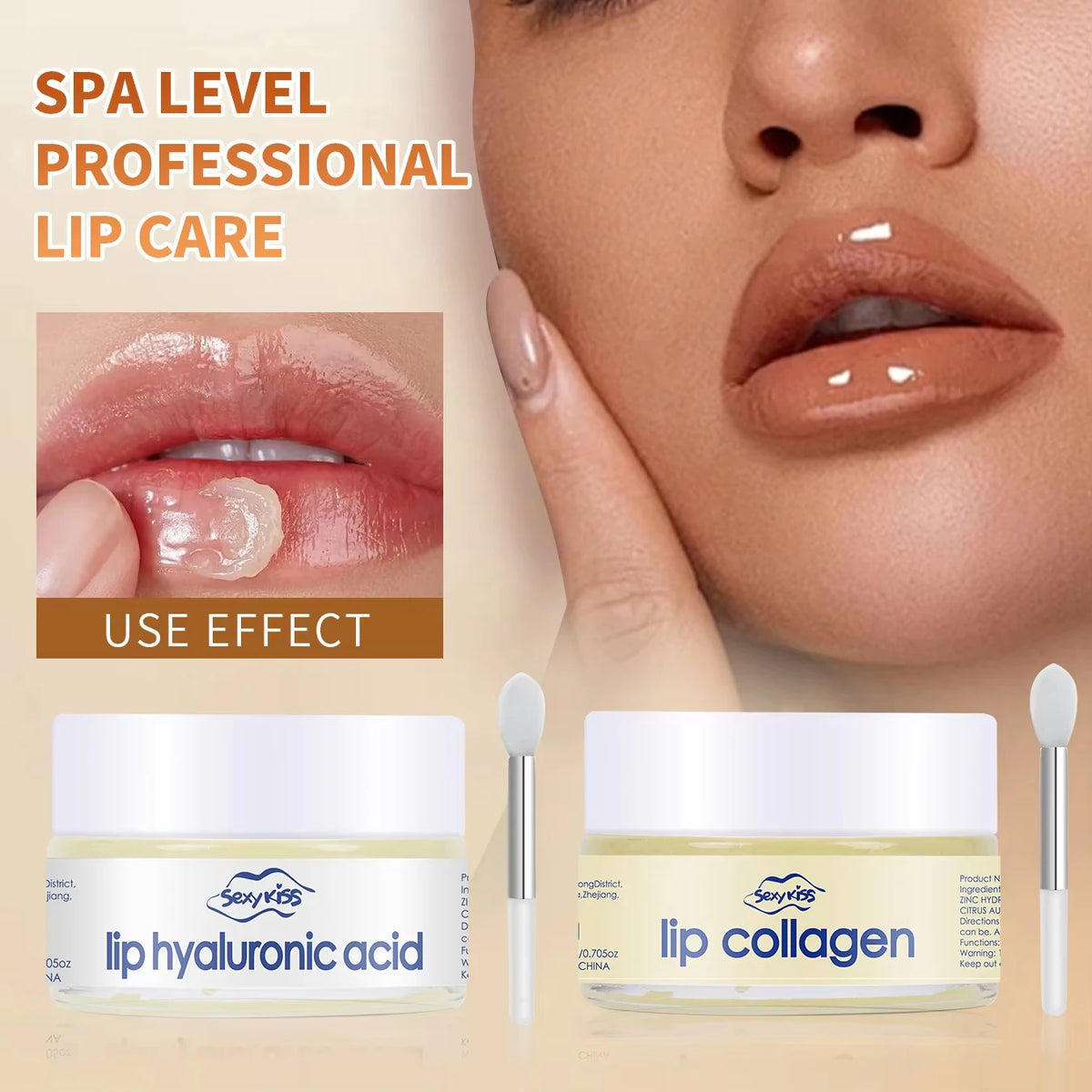 Collagen Sleeping Lip Mask 20g + Silicone Brush | Deep Moisture Sleeping Lip Mask Qst