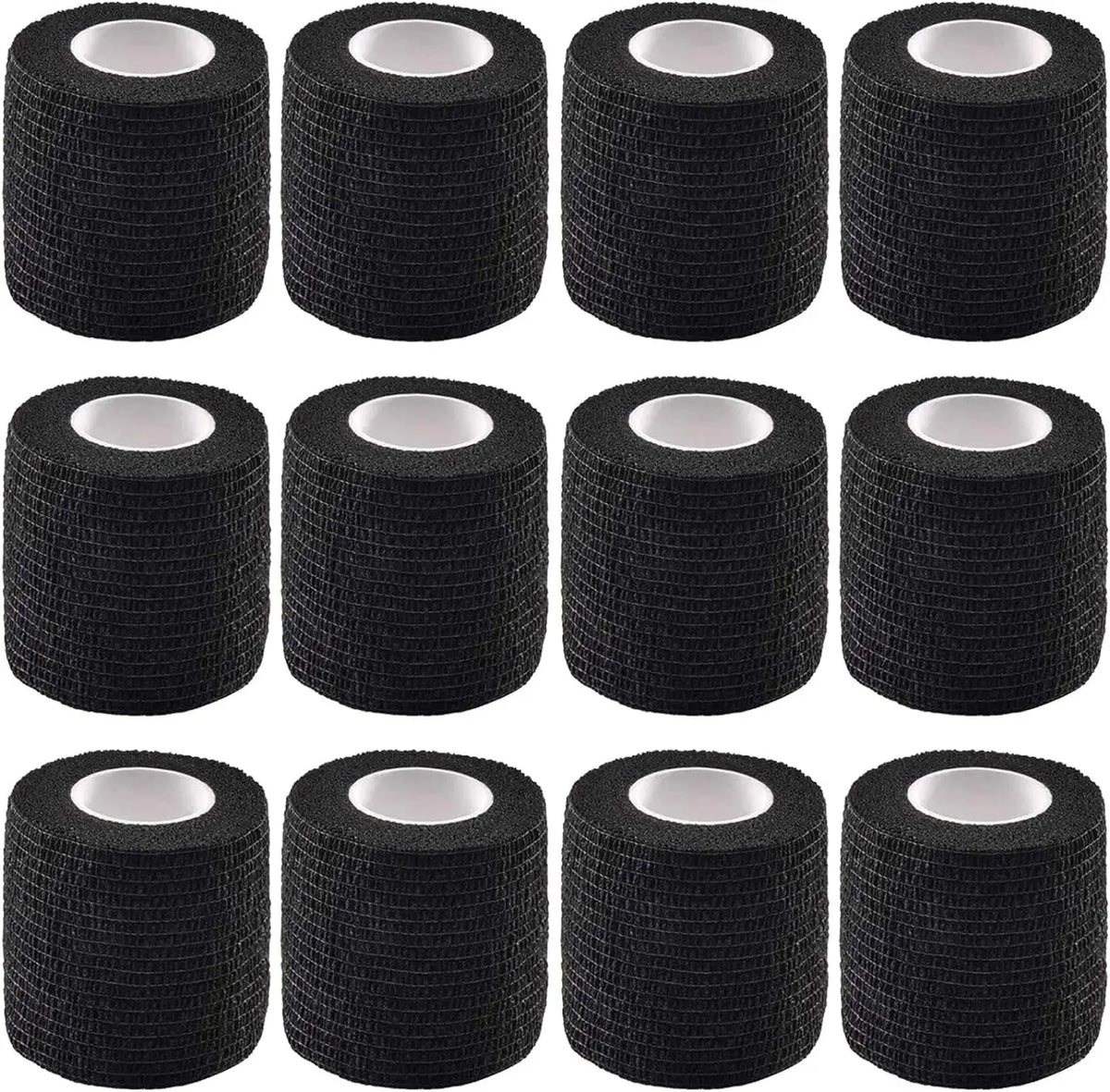 Tattoo Handle Grip Tape – Non-Woven Anti-Slip Bandage Wrap Tattoo Grip Tape Qme 12PCS Black