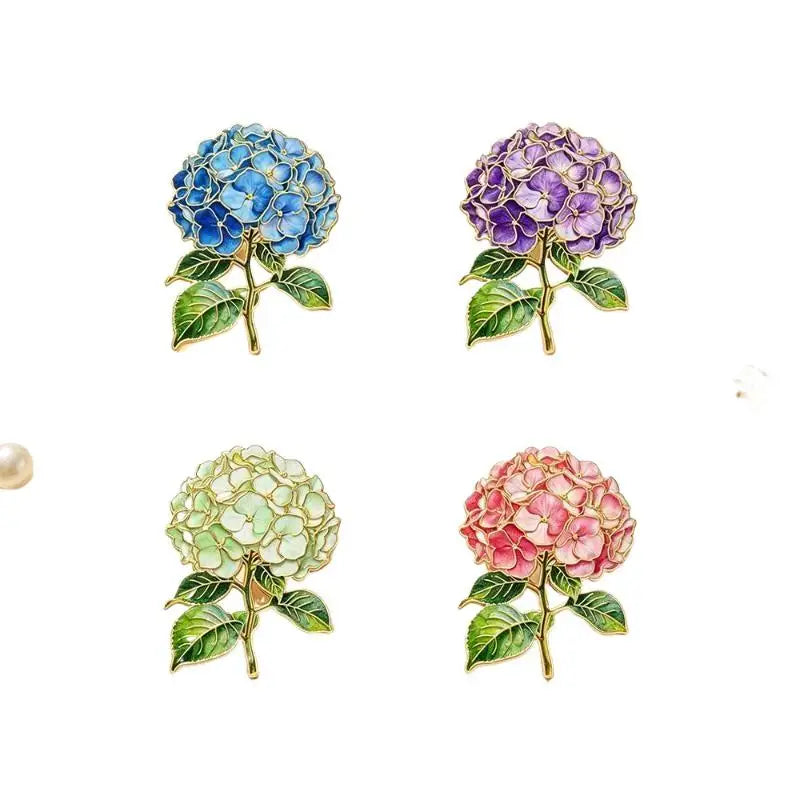 Botanical Enamel Flower Lapel Pin – Elegant Floral Brooch Enamel Lapel Pin Qme