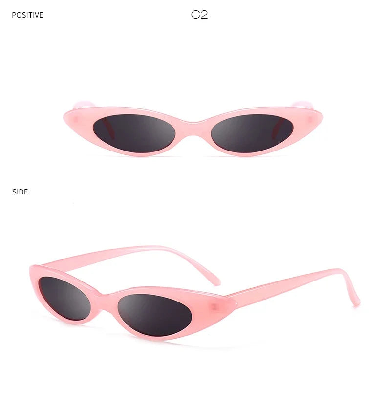 Skinny Narrow Cat Eye Sunglasses Women Vintage Retro Small Cat Eye Sunglasses Qme 6 Other