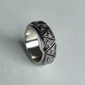 Vintage Punk Evil Eye Titanium Steel Ring – Men & Women Fashion Ring Qme yin 10
