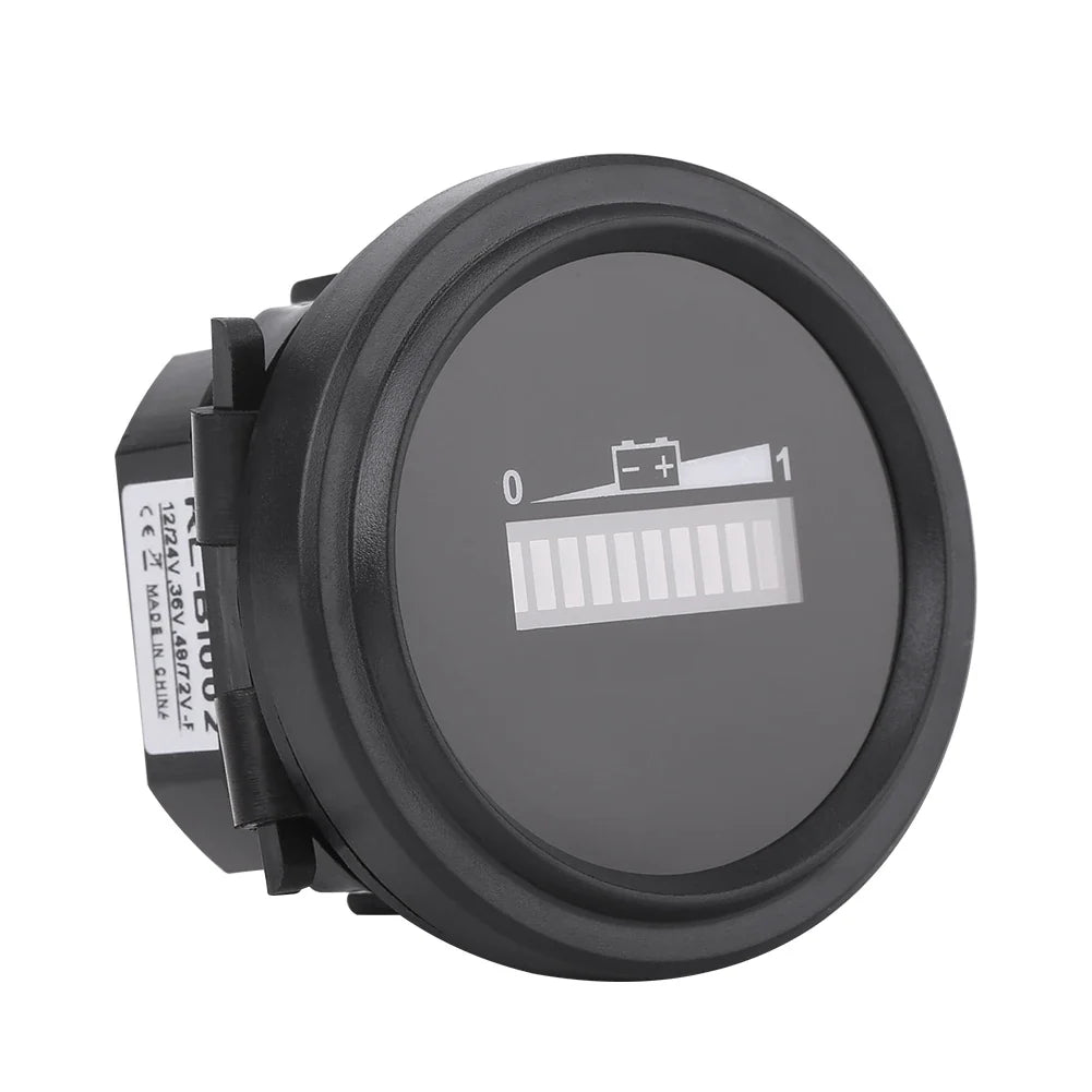 LED Digital Battery Gauge Meter 12V 24V 36V 48V 72V Indicator Battery Gauge Meter Qme